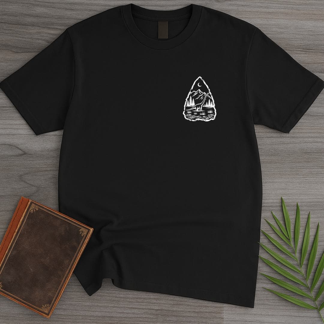 T-Shirt Black / S Minimalist Nature Sauropod Moon T-Shirt