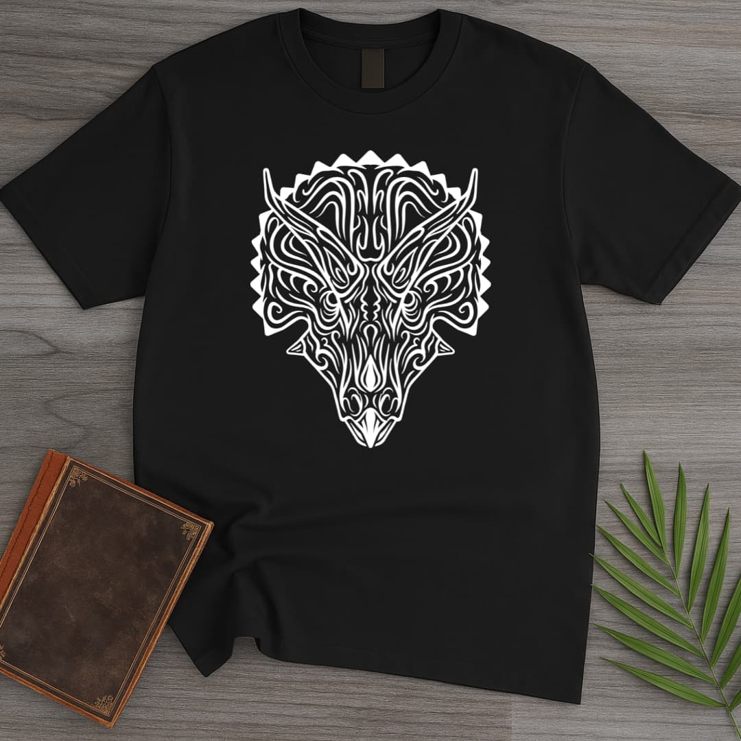 T-Shirt Black / S Minimalist Three-Horned-Face T-Shirt