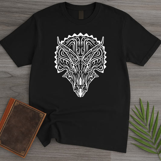 T-Shirt Black / S Minimalist Three-Horned-Face T-Shirt