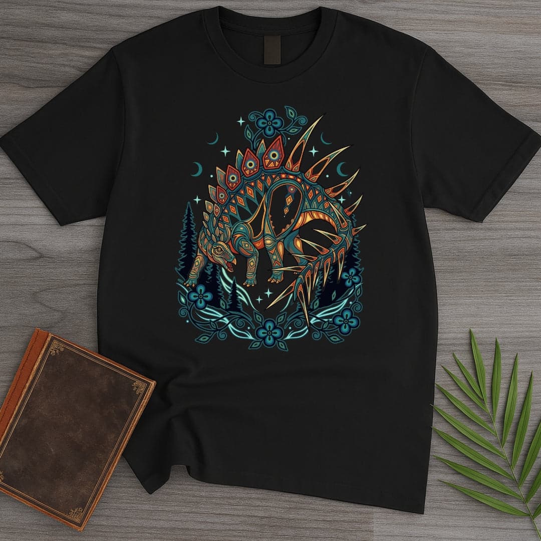 T-Shirt Black / S Miragaia: Cousin of Stegosaurus T-Shirt