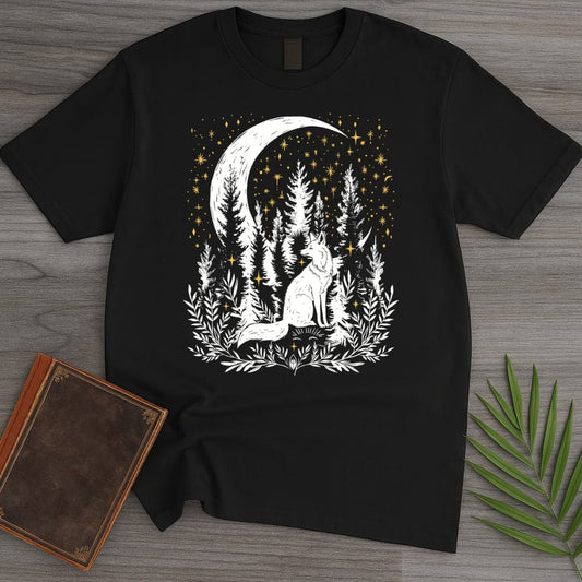 T-Shirt Black / S Moon Fox Spirit T-Shirt