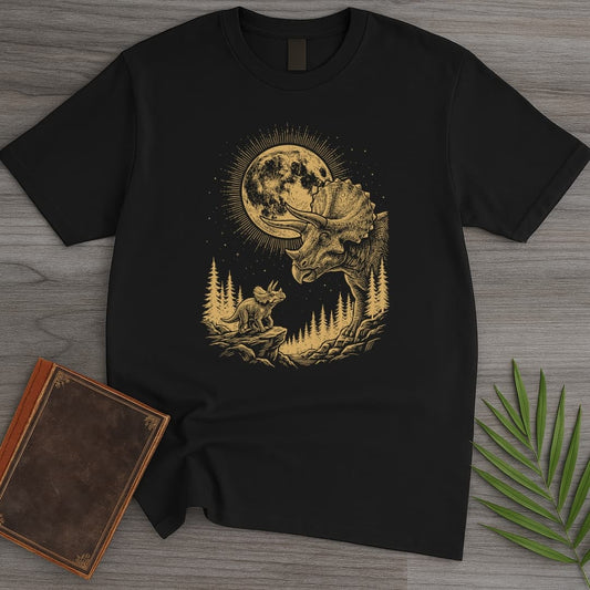 T-Shirt Black / S Moonstruck Triceratops T-Shirt