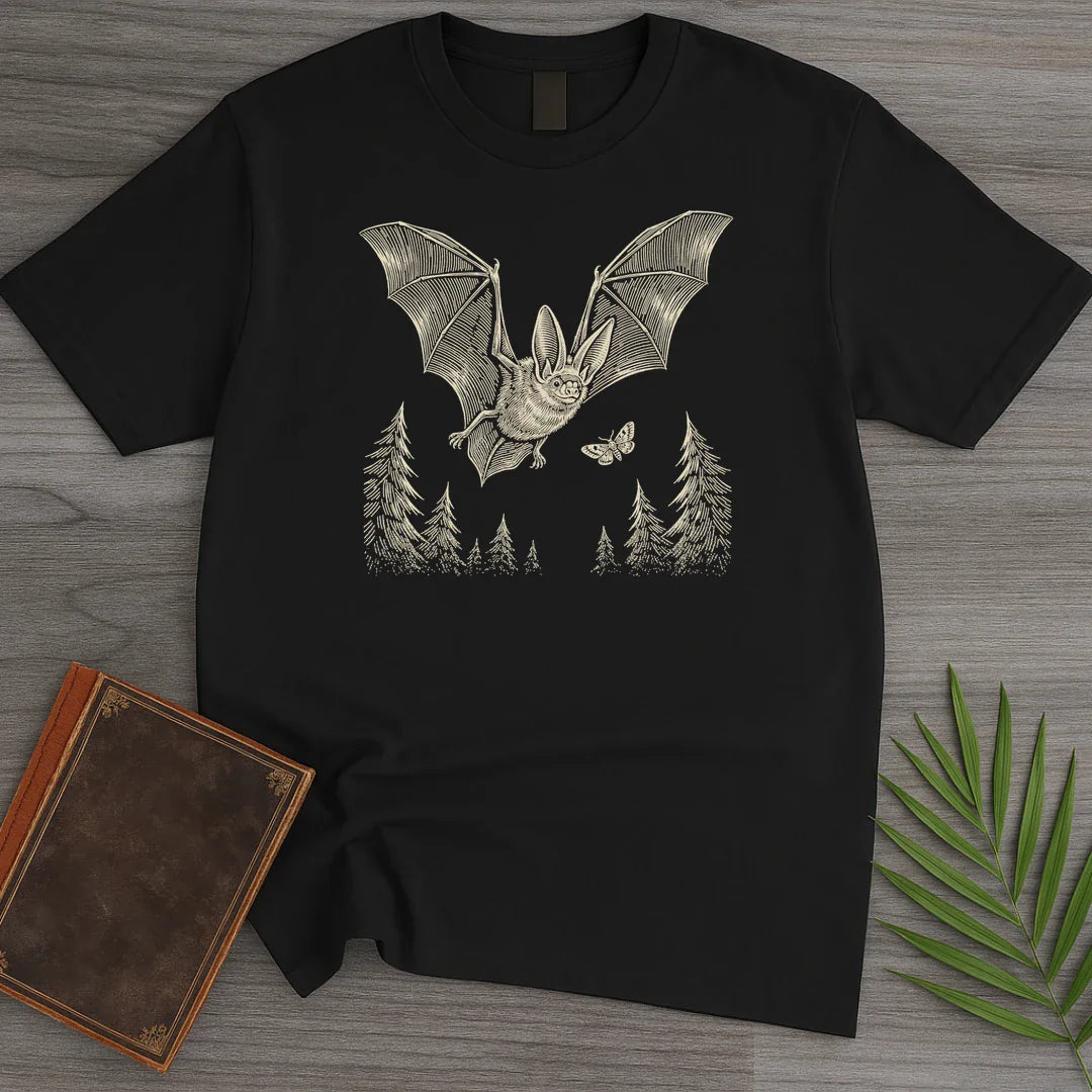 T-Shirt Black / S Moth Hunter Bat T-Shirt