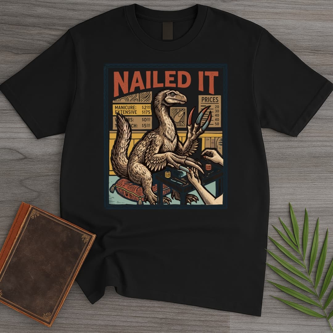 T-Shirt Black / S NAILED IT Therizinosaurus T-Shirt