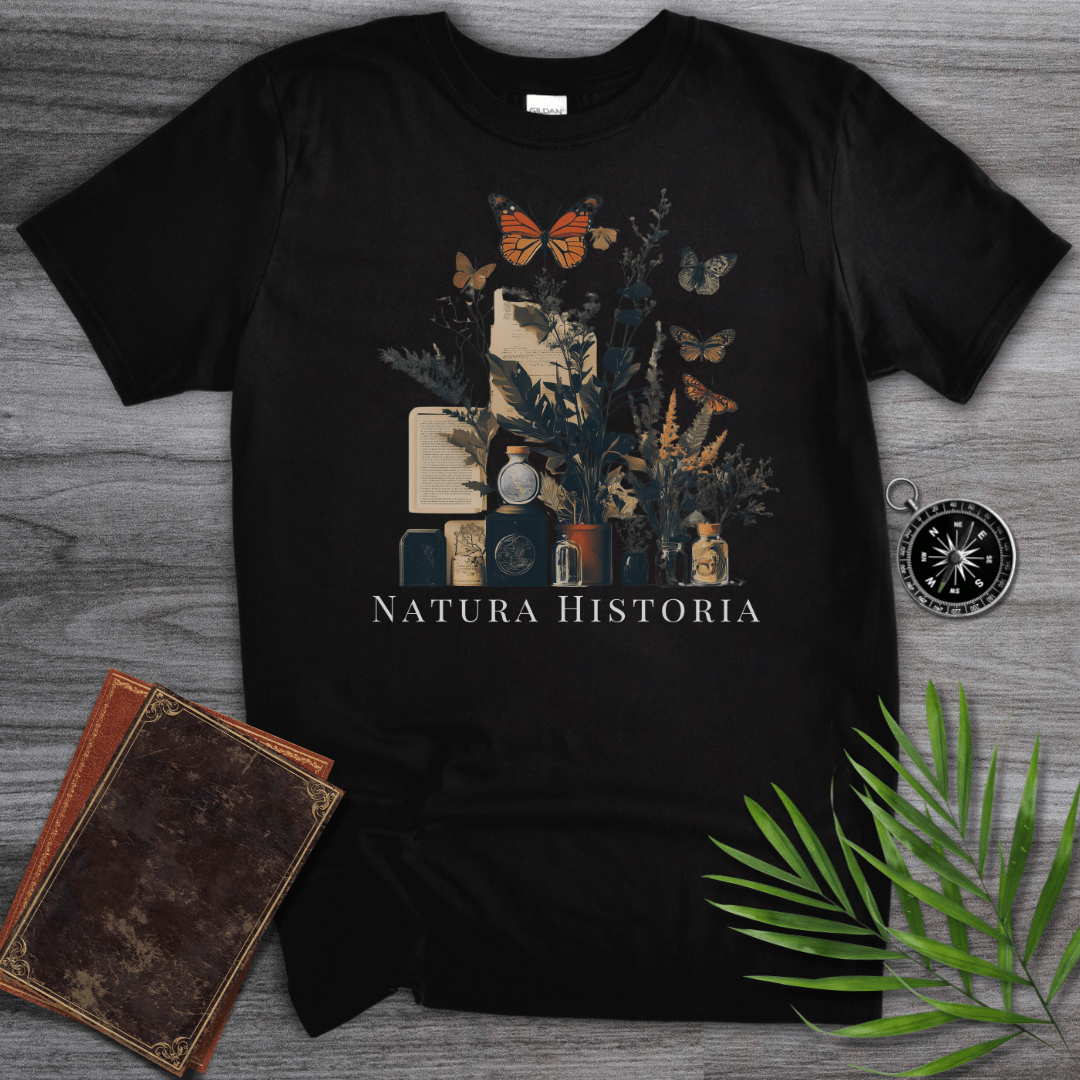 T-Shirt Black / S Natura Historia Butterfly & Nature T-Shirt