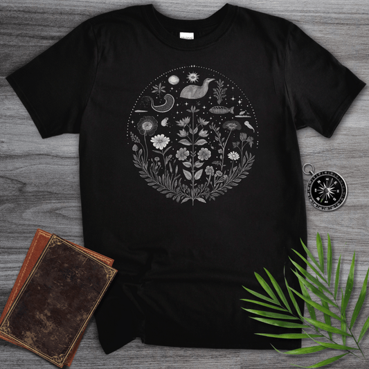 T-Shirt Black / S Natural Biology: Environment Line Art Graphic T-Shirt