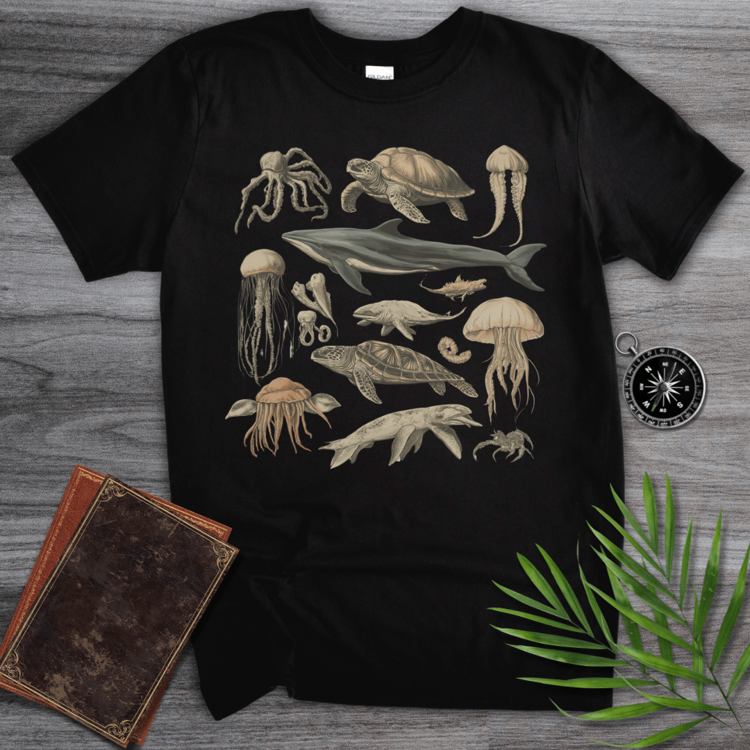 T-Shirt Black / S Natural History Creatures of the Ocean T-Shirt