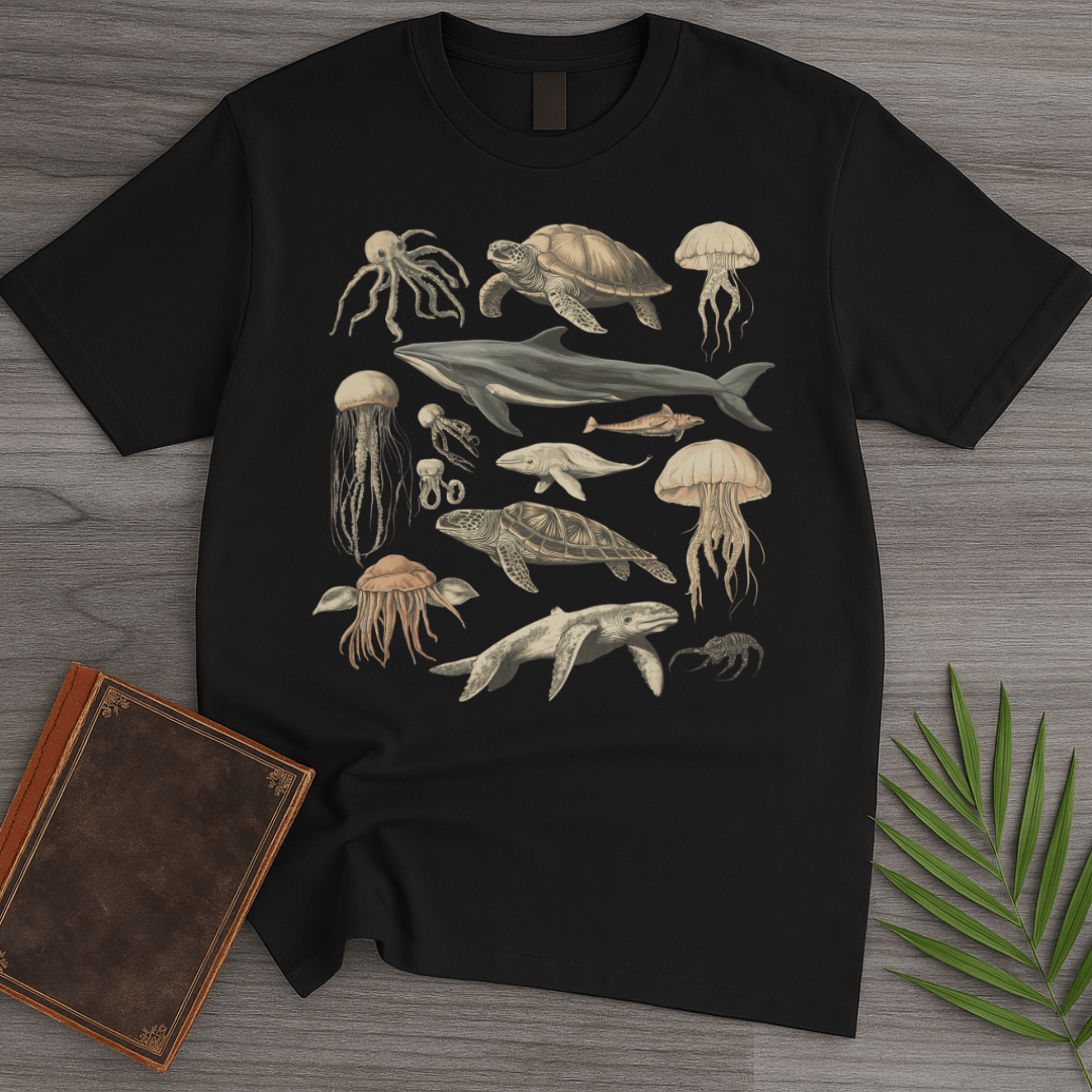 T-Shirt Black / S Natural History Creatures of the Ocean T-Shirt