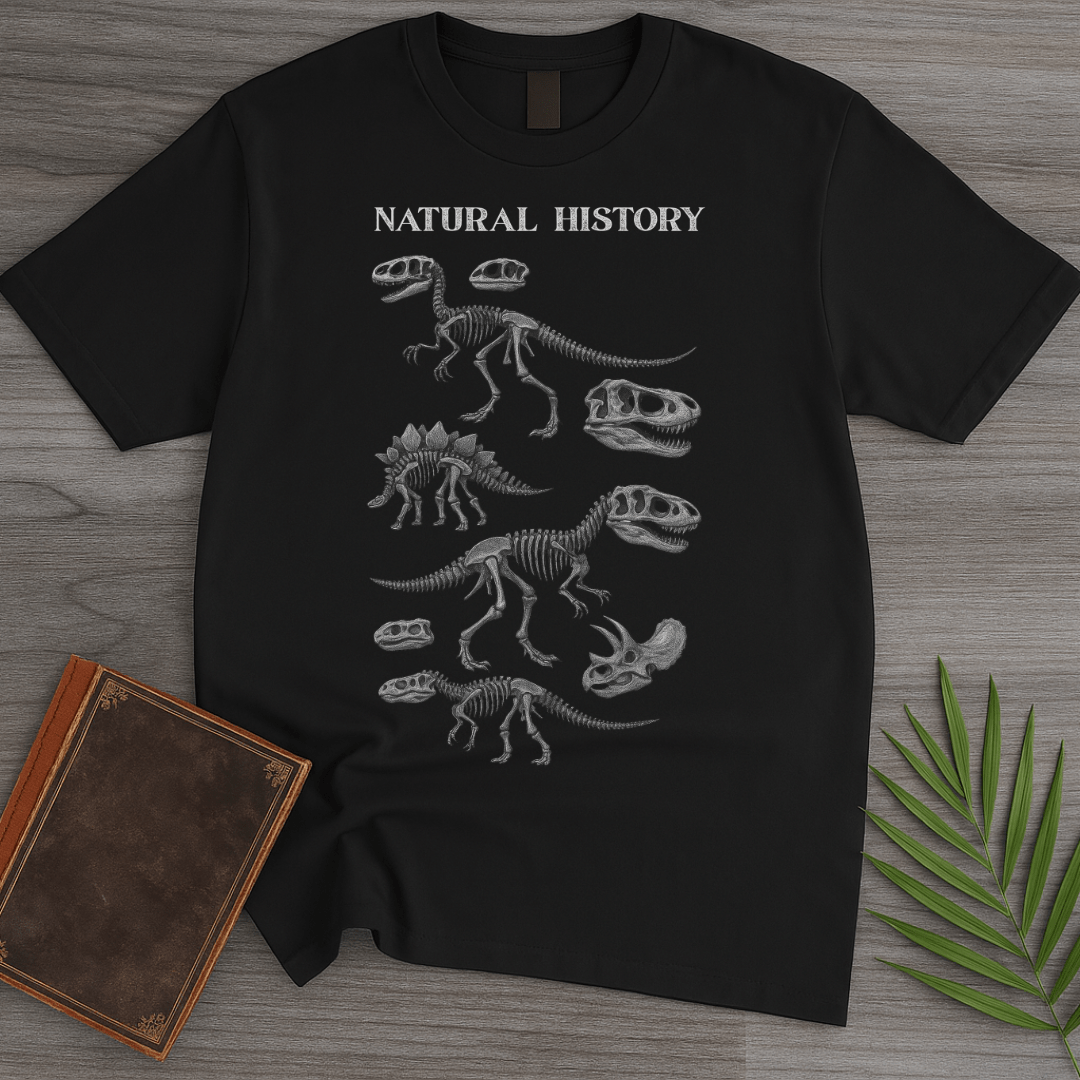 T-Shirt Black / S Natural History: Paleontology Fossils T-Shirt