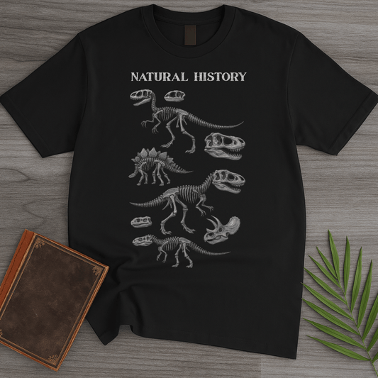T-Shirt Black / S Natural History: Paleontology Fossils T-Shirt