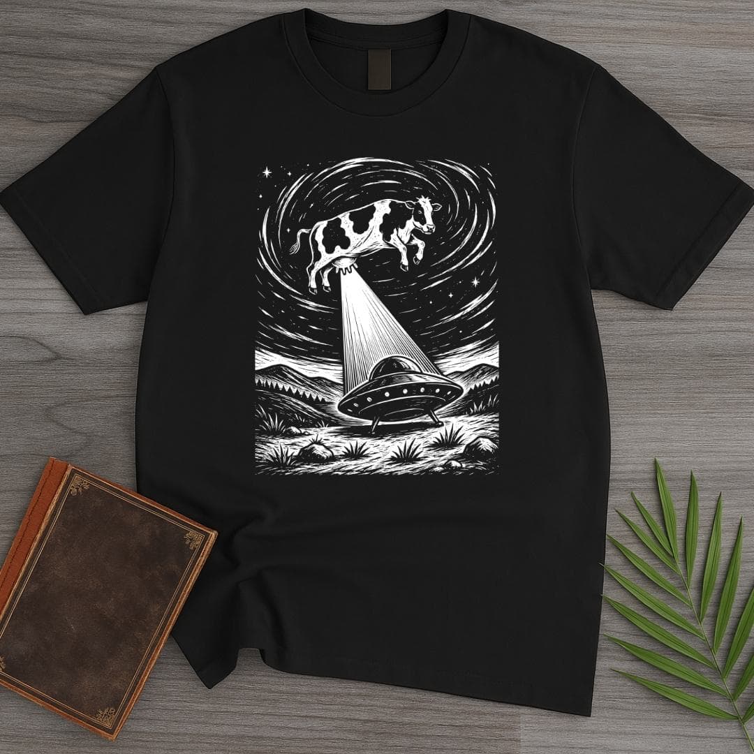 T-Shirt Black / S Natural History UFO Cow T-Shirt