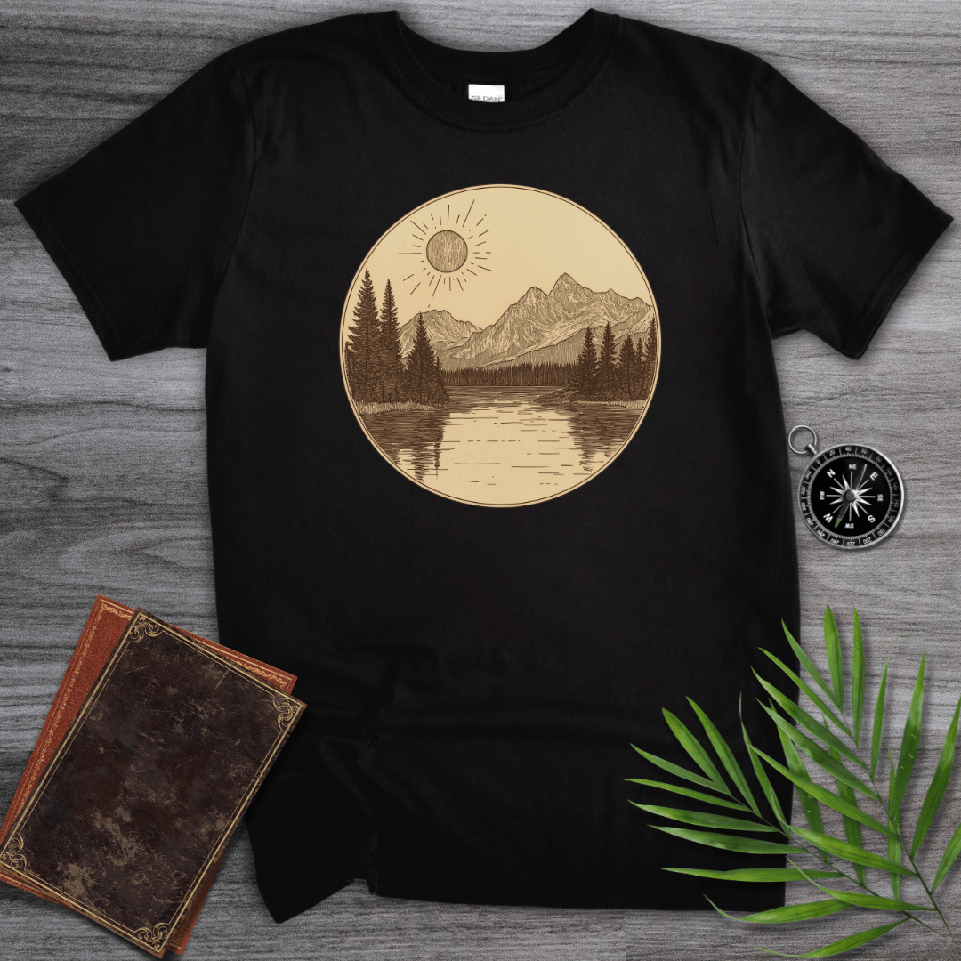 T-Shirt Black / S Nature Serenity at Dawn T-Shirt