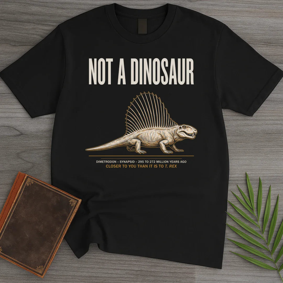 T-Shirt Black / S Not Dinosaur Dimetrodon T-Shirt