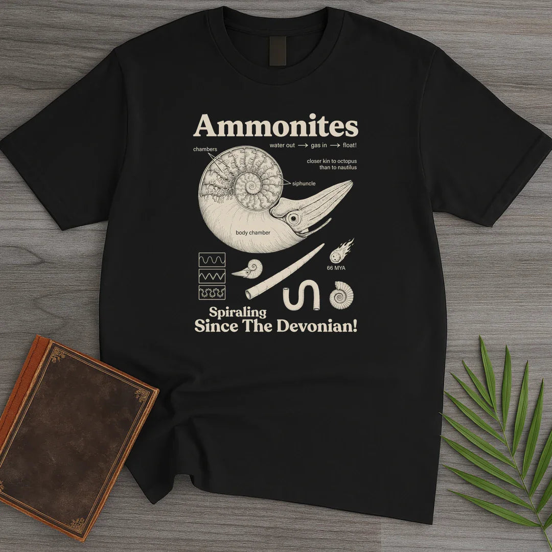 T-Shirt Black / S Octopus Kin Ammonites T-Shirt