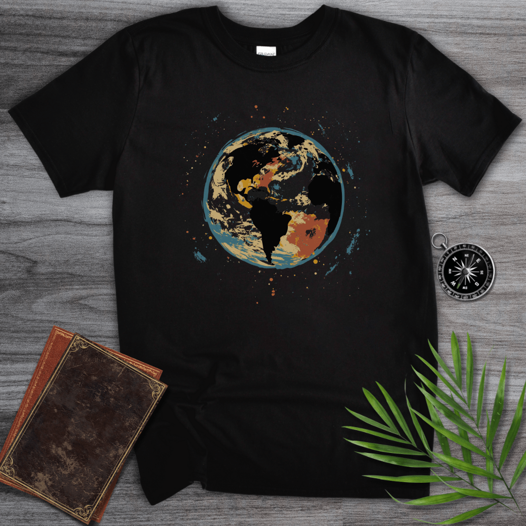 T-Shirt Black / S Painted Earth Graphic T-Shirt