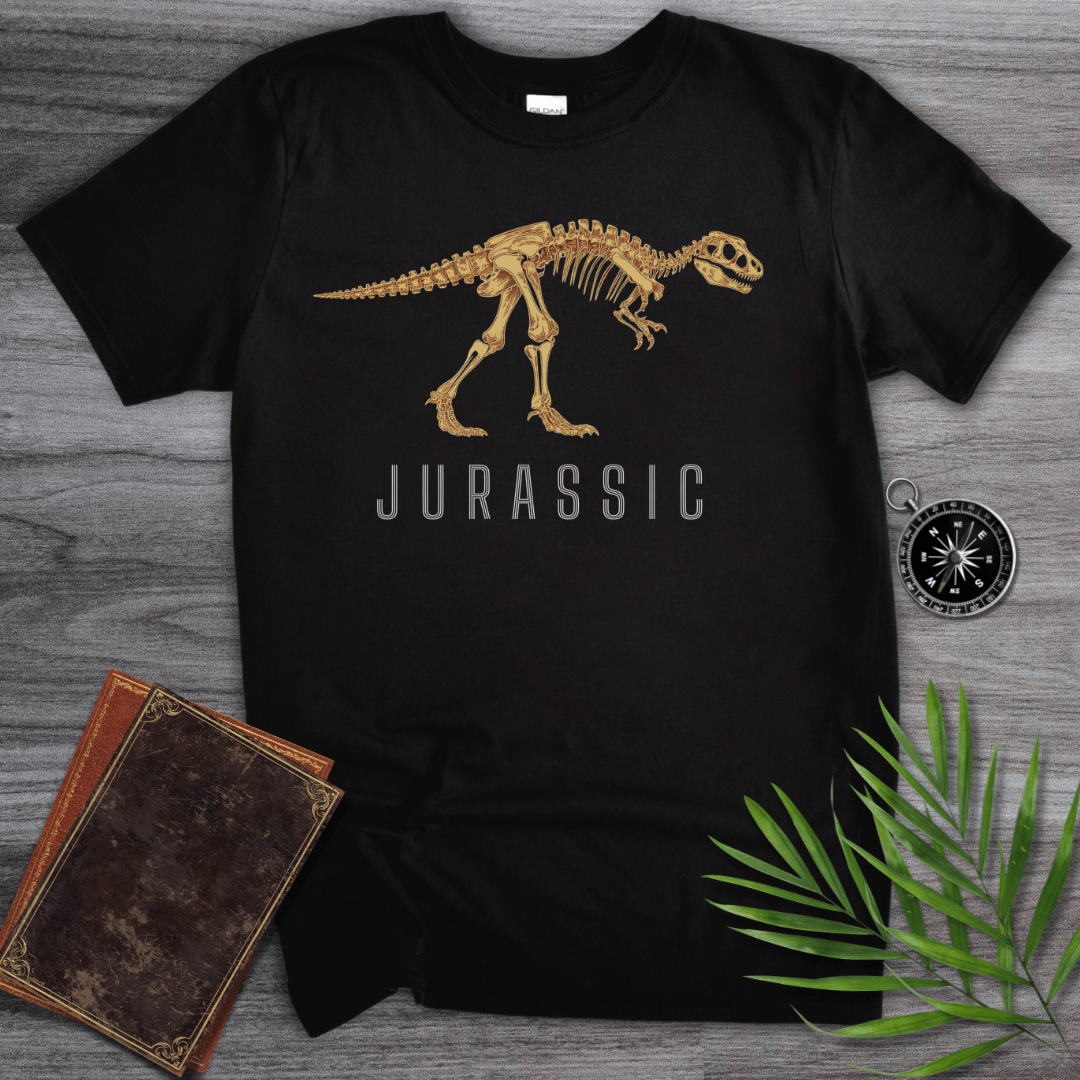 T-Shirt Black / S Paleontology Dinosaur Skeleton, Jurassic Era T-Shirt