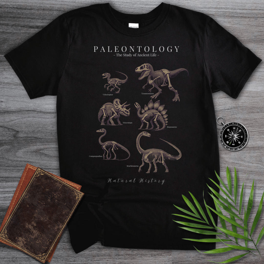 T-Shirt Black / S Paleontology Fossil Education T-Shirt