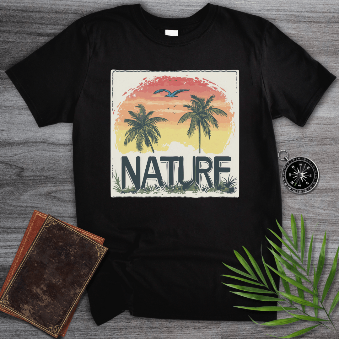 T-Shirt Black / S Palm Nature Sunset T-Shirt