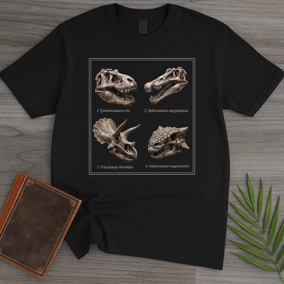 T-Shirt Black / S Prehistoric Darwinian Fossil Chart T-Shirt