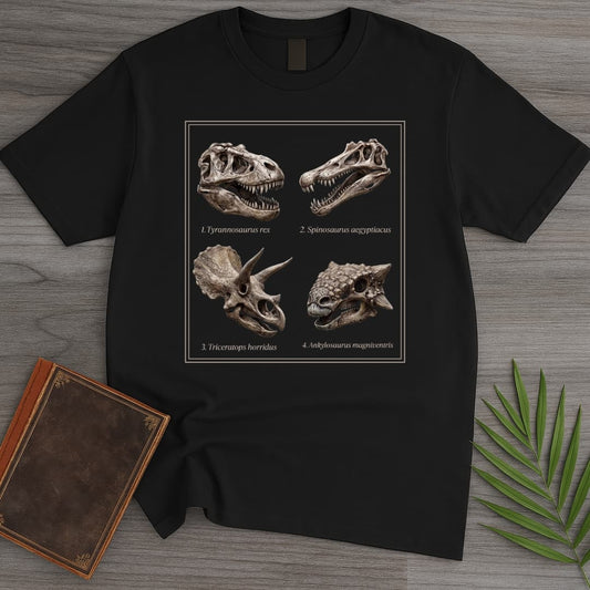 T-Shirt Black / S Prehistoric Darwinian Fossil Chart T-Shirt
