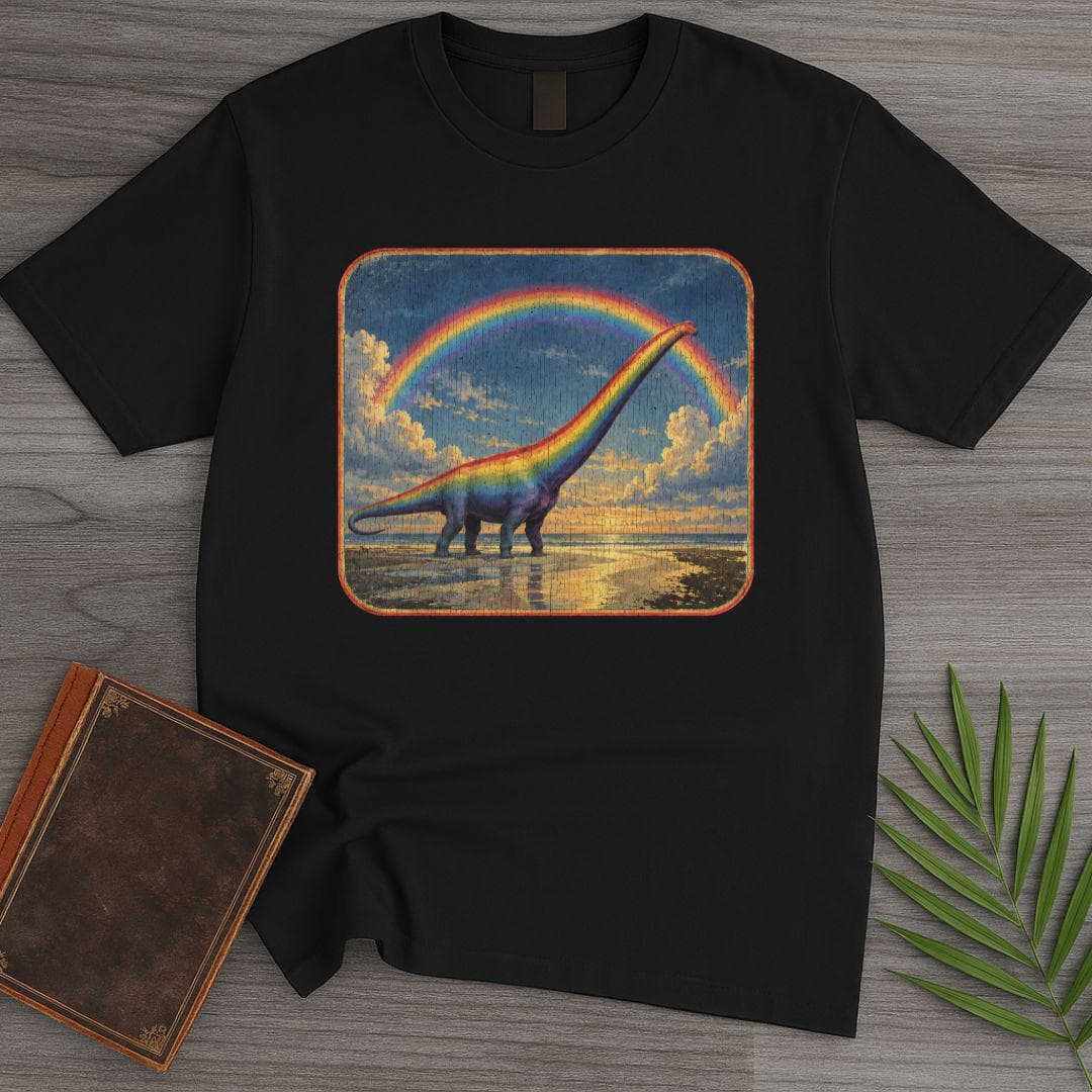 T-Shirt Black / S Rainbow Sauropod T-Shirt
