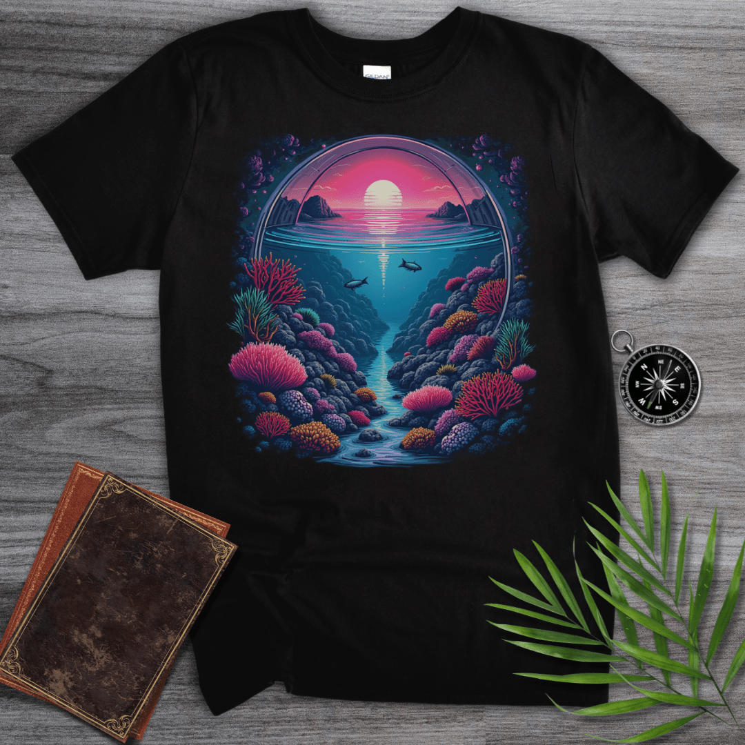 T-Shirt Black / S Retro Coral Ocean Environment T-Shirt