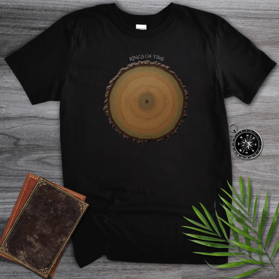 T-Shirt Black / S Rings of Time: Tree Rings T-Shirt