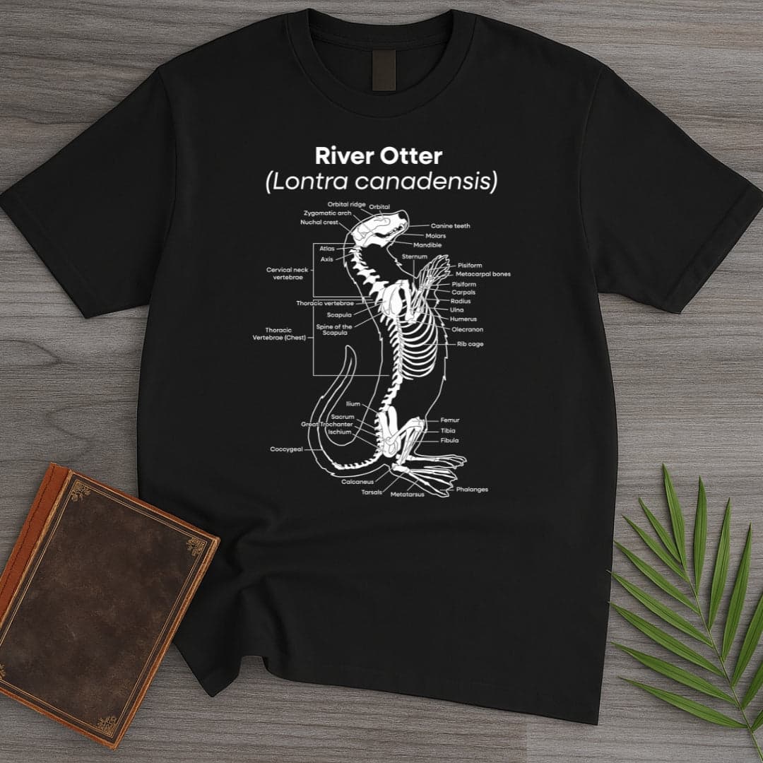 T-Shirt Black / S River Otter Anatomy T-Shirt