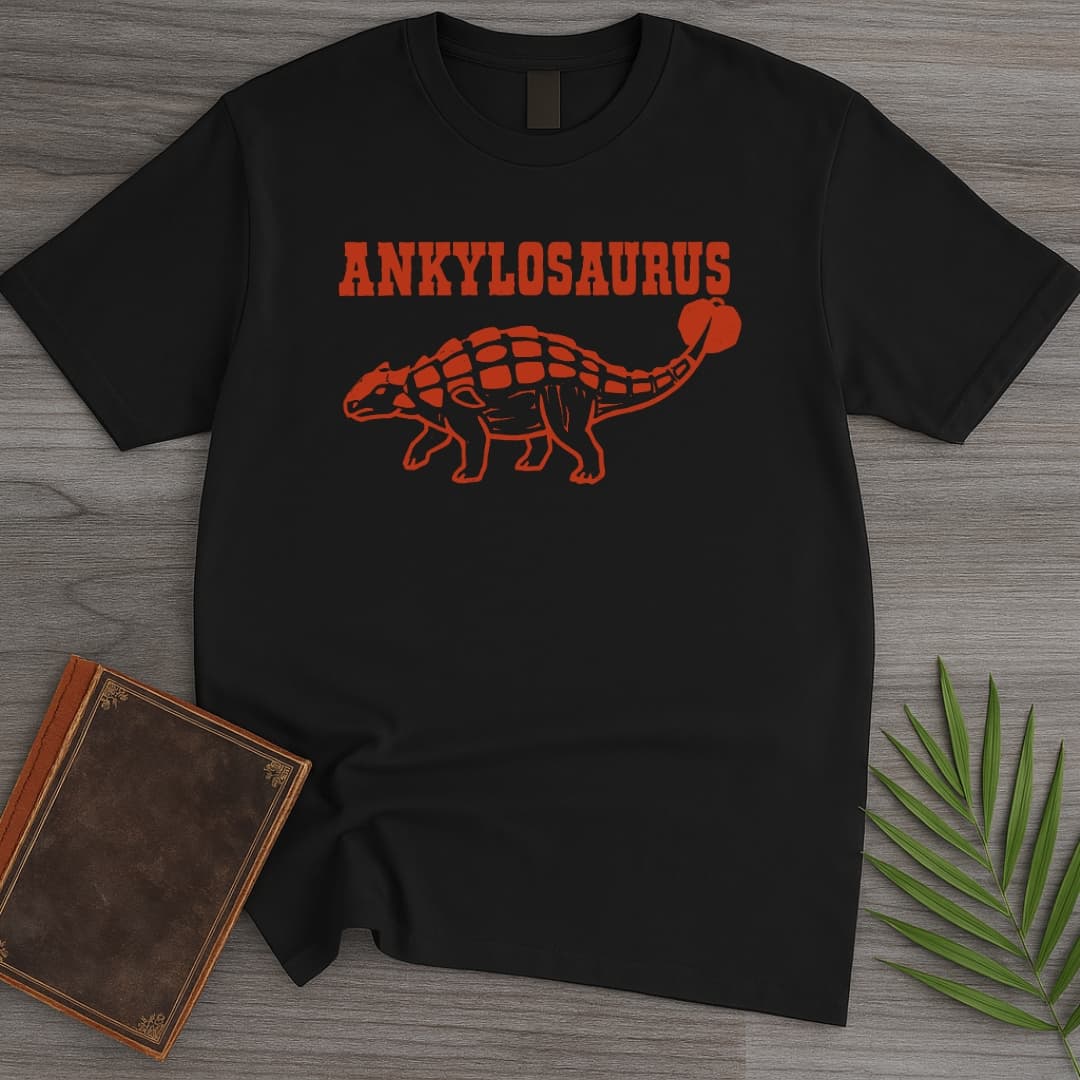 T-Shirt Black / S Rust Red Ankylosaurus T-Shirt
