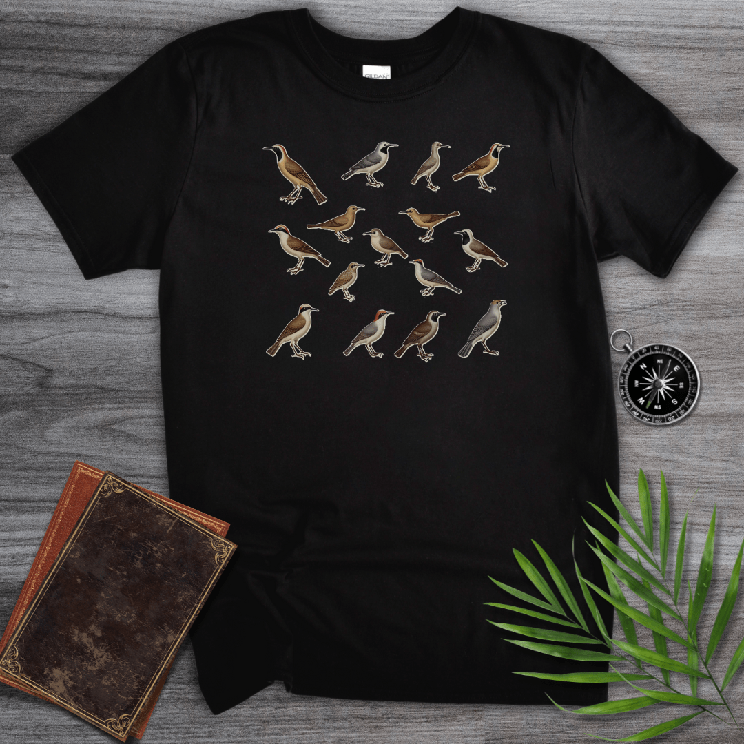 T-Shirt Black / S Simple Bird Species T-Shirt