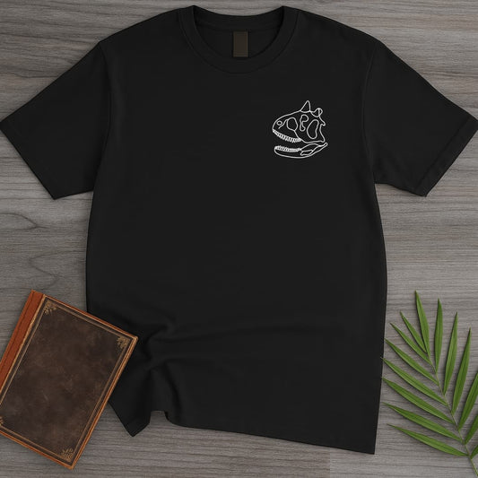 T-Shirt Black / S Simple Carnotaurus Line Art T-Shirt