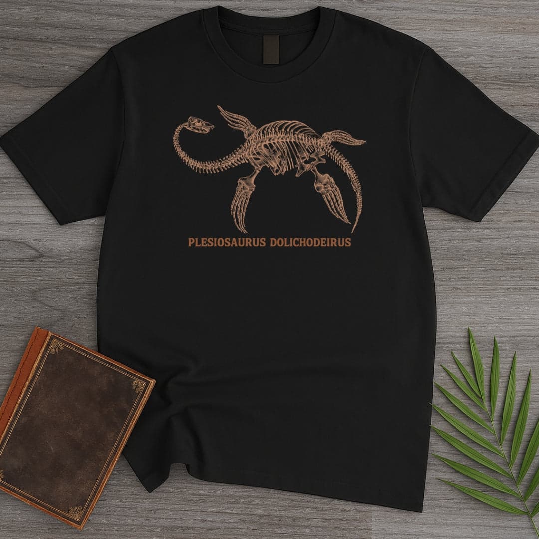 T-Shirt Black / S Simple Plesiosaur Fossil T-Shirt