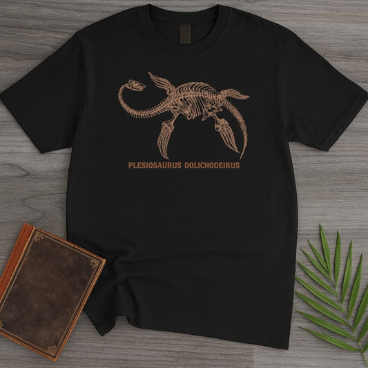 T-Shirt Black / S Simple Plesiosaur Fossil T-Shirt