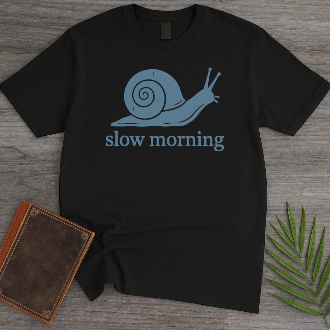 T-Shirt Black / S Slow Morning Snail T-Shirt