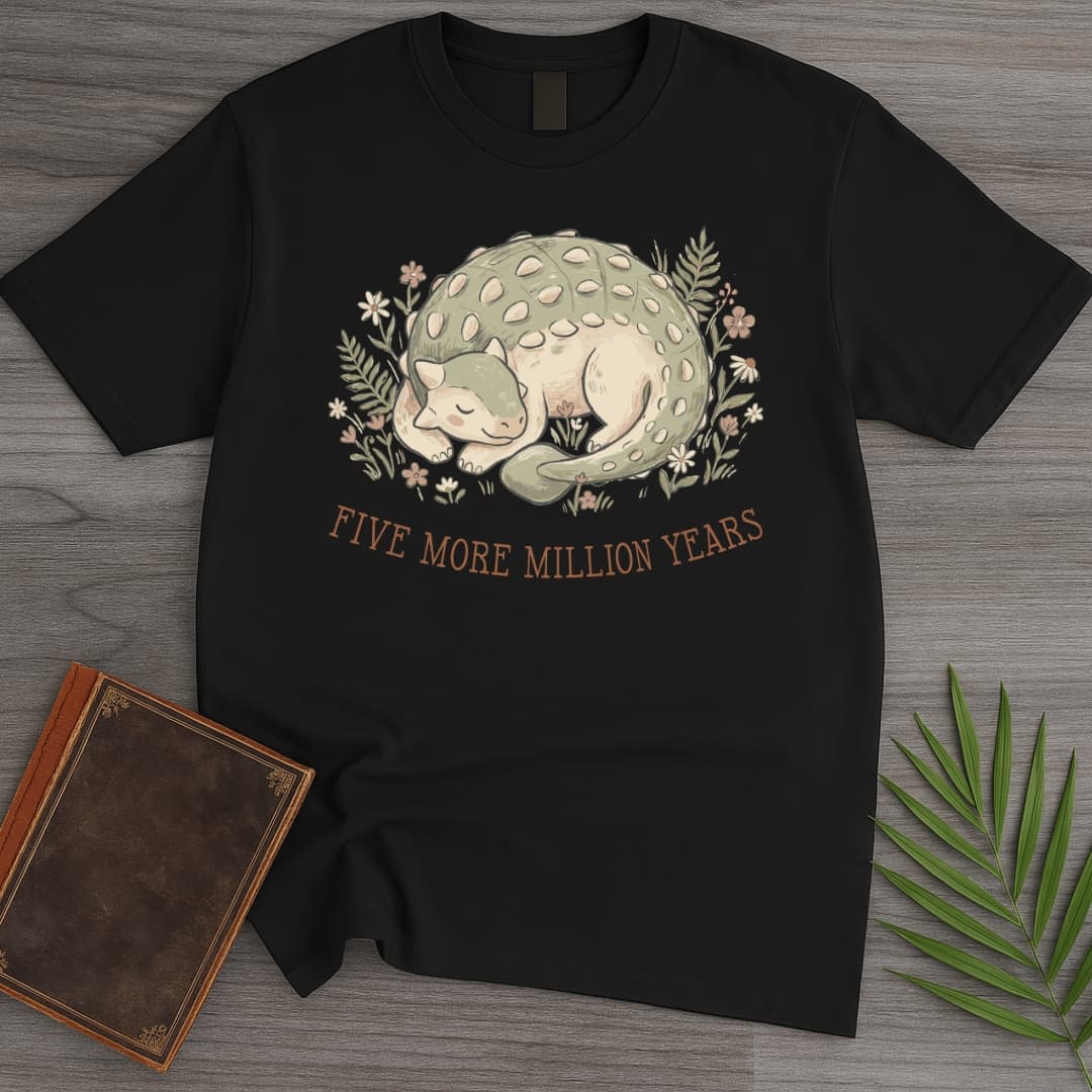 T-Shirt Black / S Slumbering Ankylosaur T-Shirt