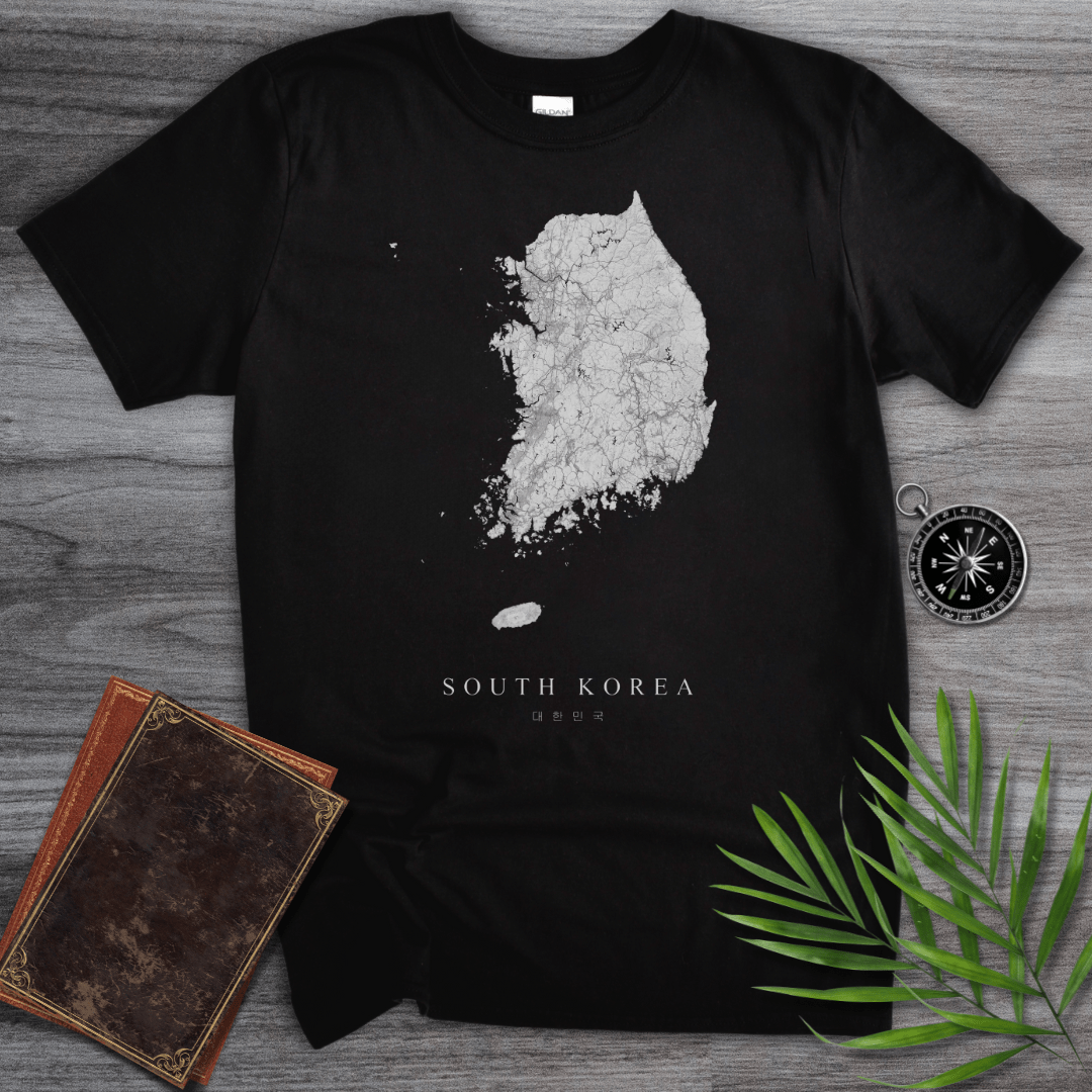 T-Shirt Black / S South Korea Map T-Shirt