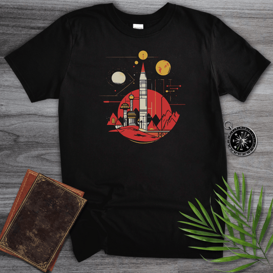 T-Shirt Black / S Space Rocket Graphic T-Shirt