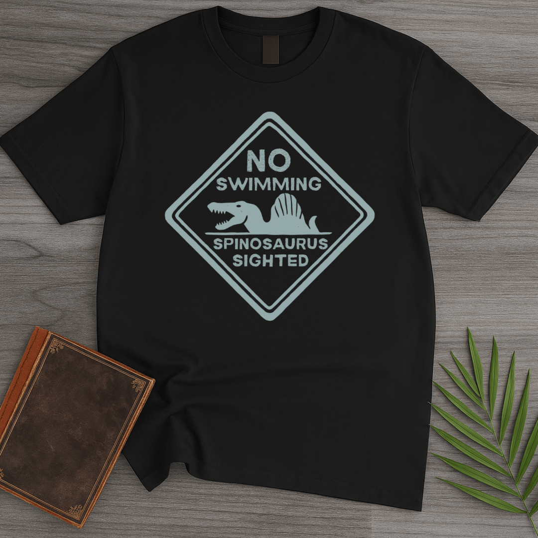 T-Shirt Black / S Spinosaurus Swimming Danger T-Shirt