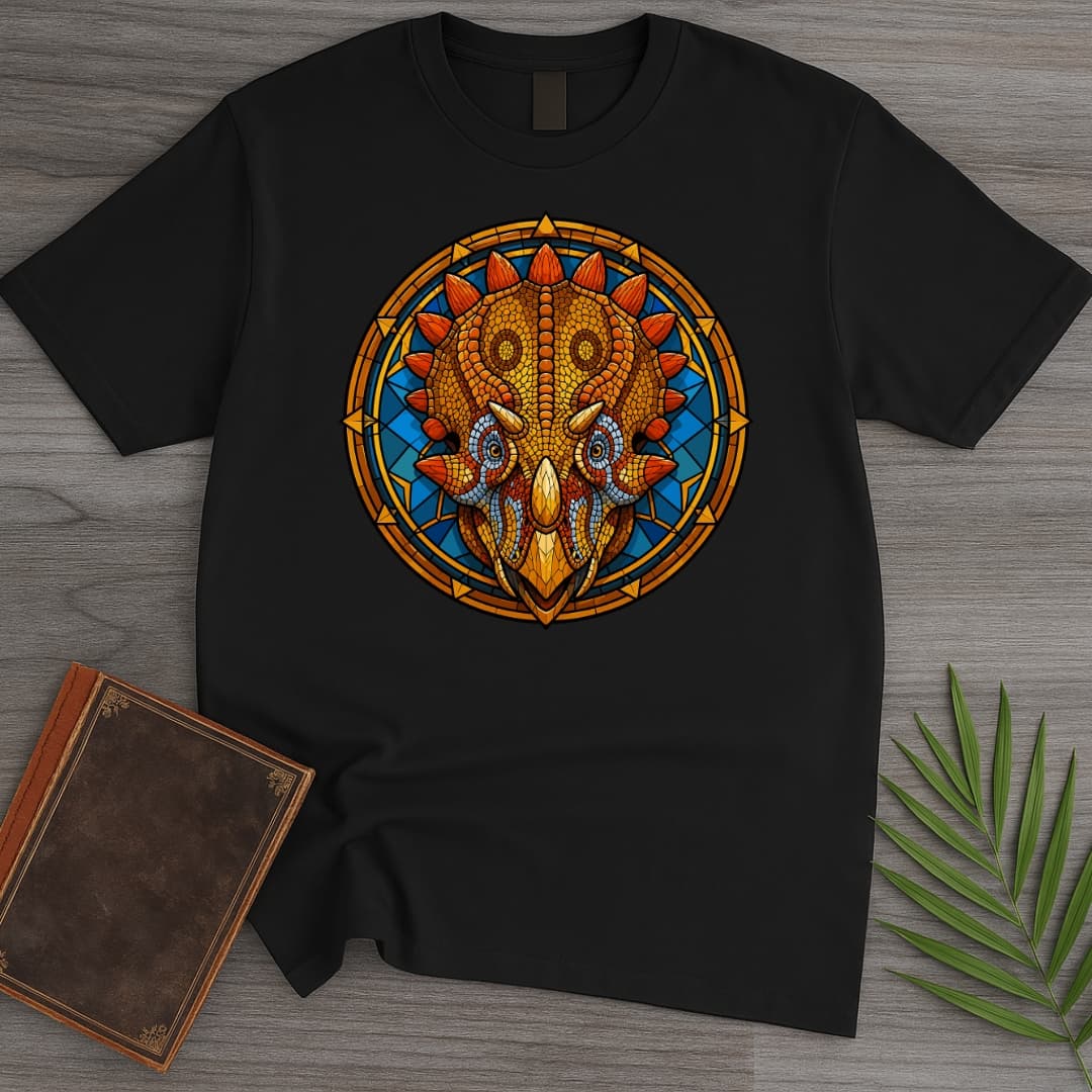 T-Shirt Black / S Stained Glass Regaliceratops T-Shirt