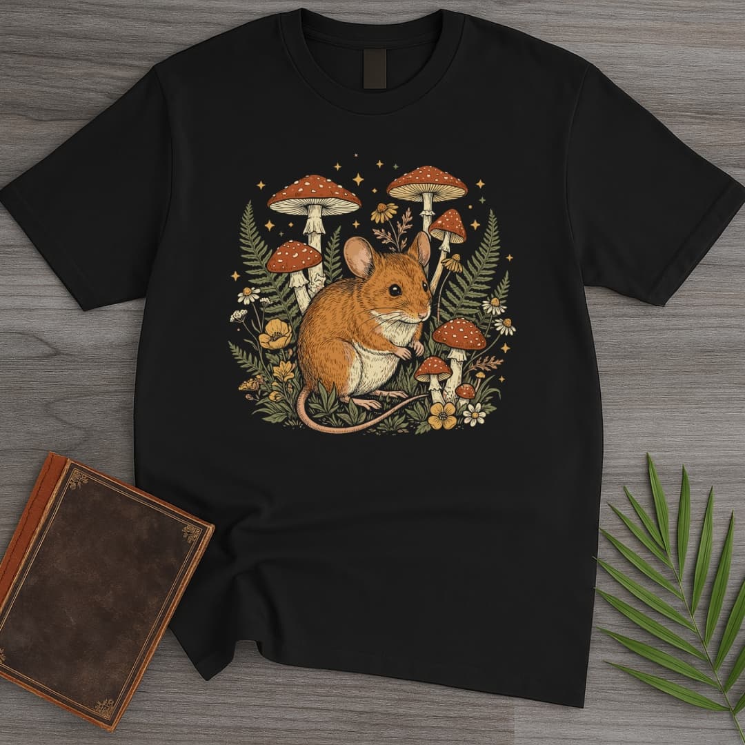 T-Shirt Black / S Starlit Wildflower Mouse T-Shirt