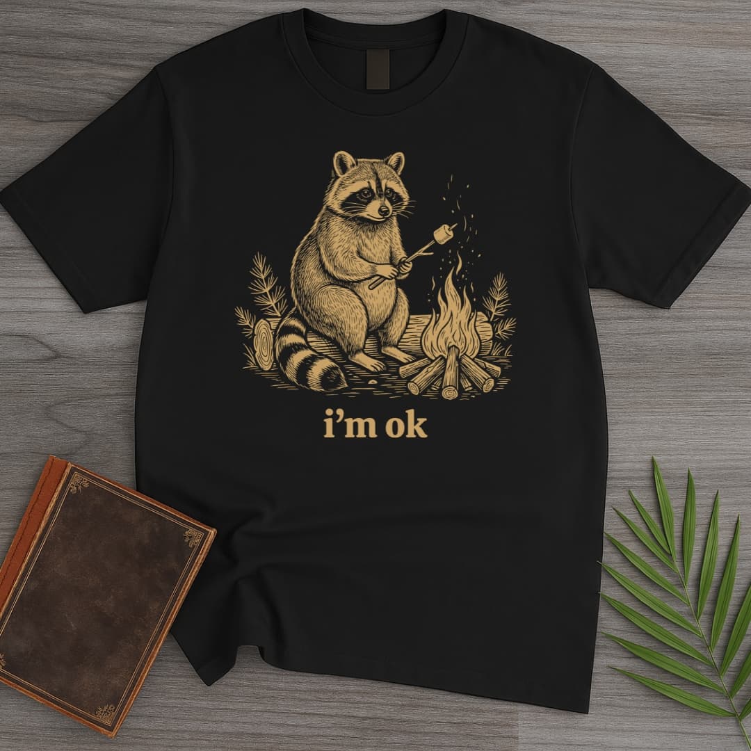 T-Shirt Black / S Stay Wild Stay Warm Raccoon T-Shirt