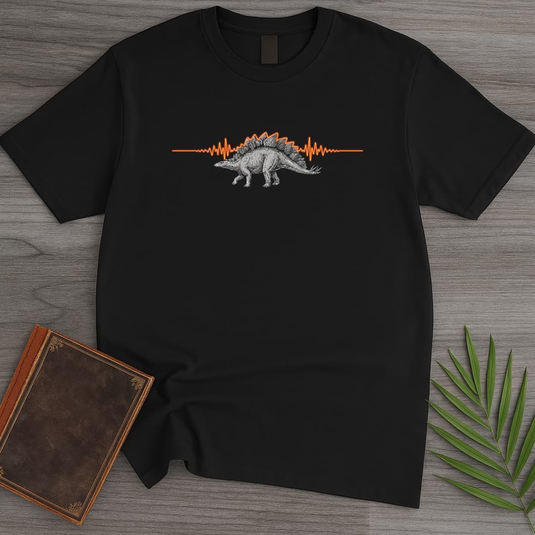 T-Shirt Black / S Stegosaurus Seismograph T-Shirt