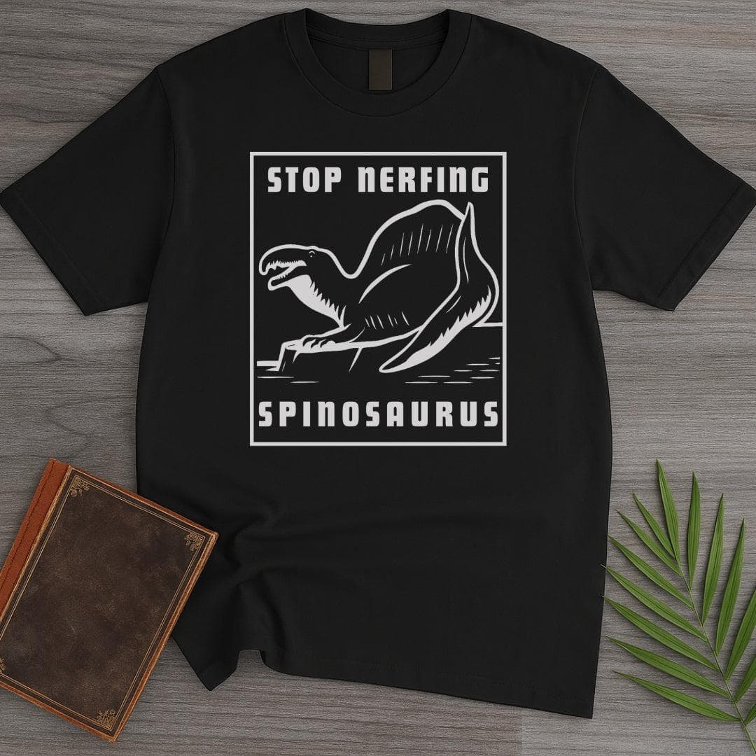 T-Shirt Black / S Stop Nerfing Spinosaurus T-Shirt