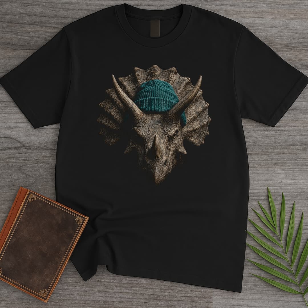 T-Shirt Black / S Street Beanie Triceratops T-Shirt