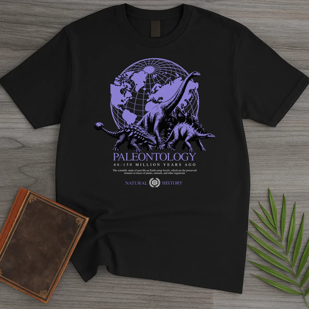 T-Shirt Black / S Study of Paleontology Dinosaurs T-Shirt