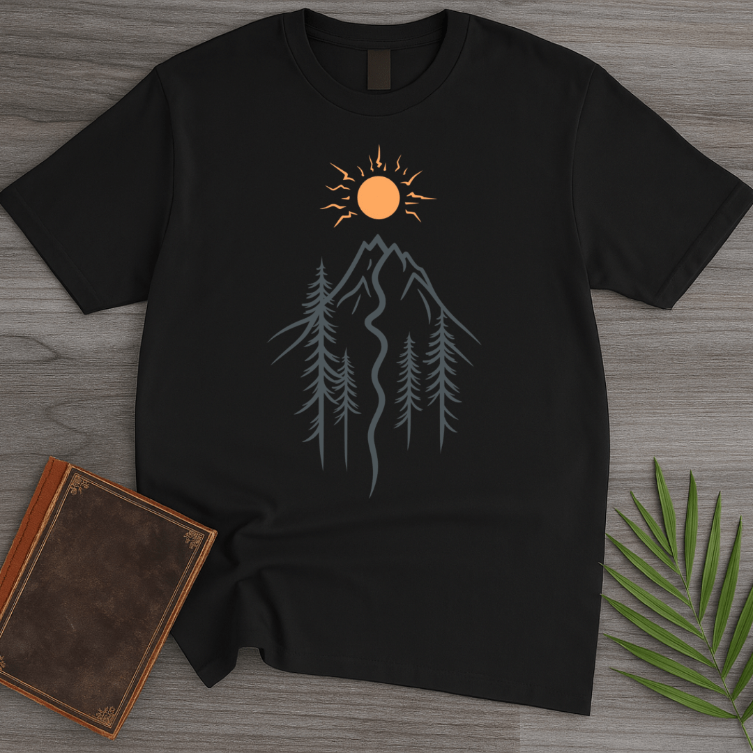 T-Shirt Black / S Sunrise Over Mountain Trail T-Shirt