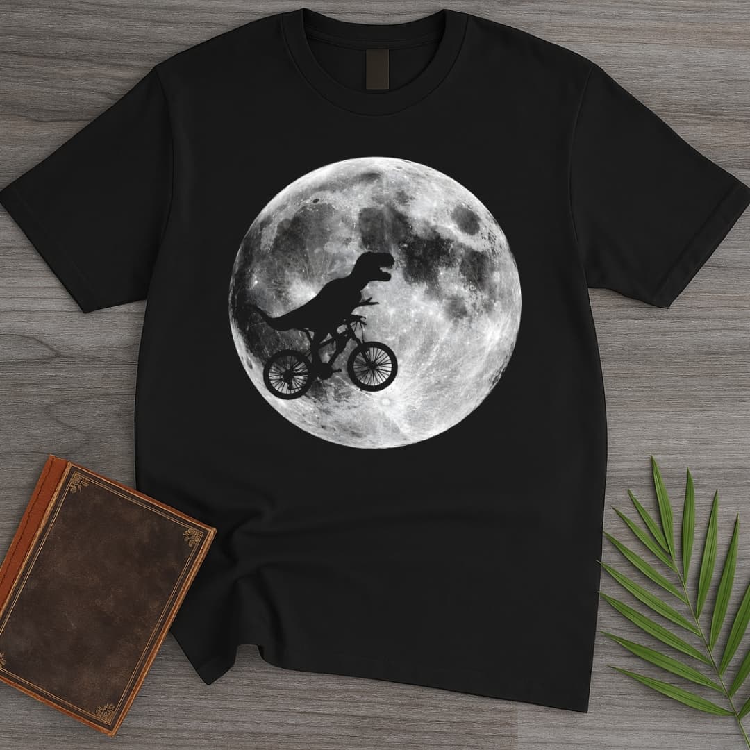 T-Shirt Black / S T.rex Over the Moon T-Shirt