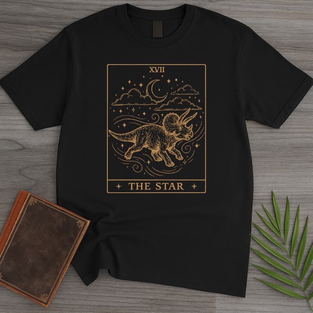 T-Shirt Black / S The Cretaceous Star Triceratops T-Shirt