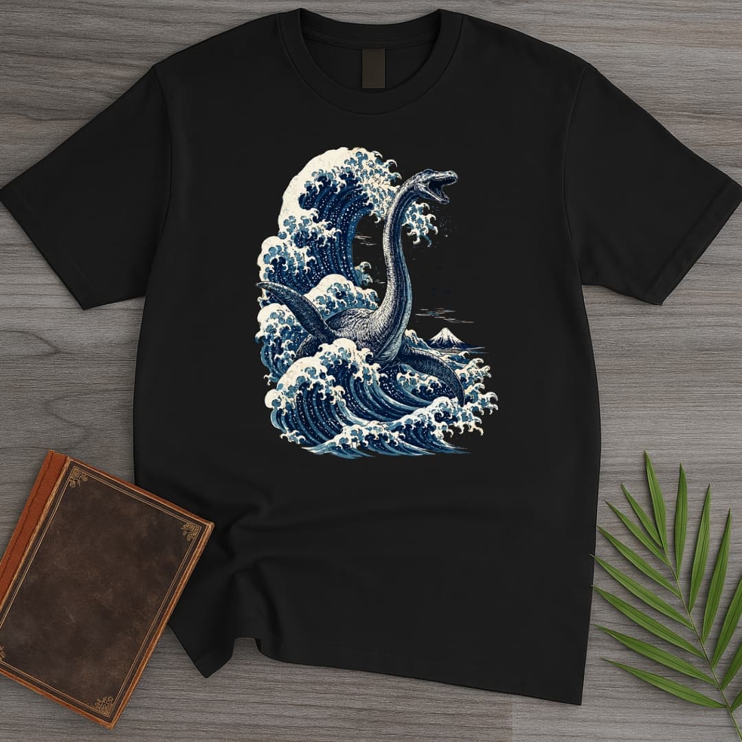 T-Shirt Black / S The Great Plesiosaurus Wave T-Shirt
