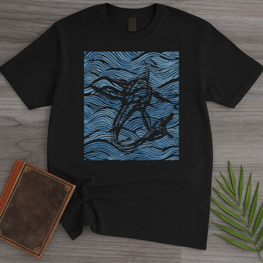 T-Shirt Black / S Tides of the Ancient Plesiosaurus T-Shirt (Alex 埃里克斯)